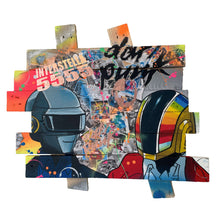Carica l'immagine nel visualizzatore di Gallery, Tableau POP Art Daft Punk avec personnages d'Interstella 5555, réalisé sur planches de palette en peinture acrylique.