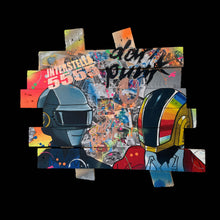 Carica l'immagine nel visualizzatore di Gallery, POP Art tableau Daft Punk, personnages d'Interstella 5555, réalisé avec palettes et peinture acrylique.