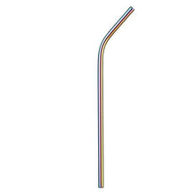Carica l'immagine nel visualizzatore di Gallery, Paille inox courbée 215x6mm, modèle professionnel en acier inoxydable, lavable et réutilisable à vie.