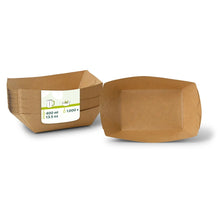 Cargar imagen en el visor de la galería, Barquette carton « bateau » pour amuse-bouches 400 ml (carton de 1000 pièces)