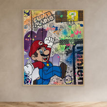 Carica l'immagine nel visualizzatore di Gallery, Super Mario impression sur toile de l'œuvre originale de Vincent STREIFF