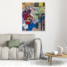 Carica l'immagine nel visualizzatore di Gallery, Super Mario impression sur toile de l'œuvre originale de Vincent STREIFF