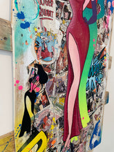 Charger l&#39;image dans la galerie, Tableau POP Art Jessica Rabbit featuring vibrant colors and mixed media with iconic characters and comic style.