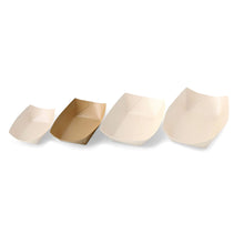 Cargar imagen en el visor de la galería, Barquette carton « bateau » pour amuse-bouches 400 ml (carton de 1000 pièces)
