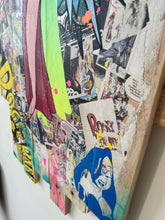 Charger l&#39;image dans la galerie, Close-up of a Pop Art tableau featuring Jessica Rabbit with vibrant colors and collage elements.
