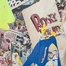 Charger l&#39;image dans la galerie, Vibrant mixed media artwork featuring elements from &#39;Roger Rabbit&#39;, showcasing a Pop Art style with bold colors.