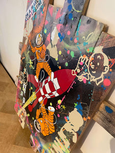 Tableau POP Art Tintin, on a marché sur la lune - Novela Global