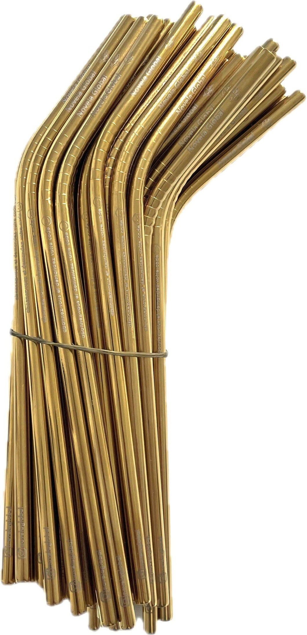 Paille en inox 215x6mm série spéciale Novela Global lot de 50 - Novela Global
