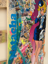 Carica l&#39;immagine nel visualizzatore di Gallery, Tableau POP Art de Natacha, vibrant et dynamique, réalisé sur palette recyclée avec techniques mixtes.