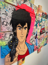 Carica l&#39;immagine nel visualizzatore di Gallery, Tableau Pop Art Nicky Larson City Hunter sur bois de palette signé Vincent STREIFF®