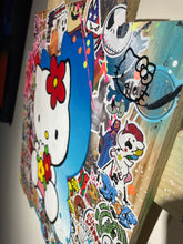 Load image into Gallery viewer, Tableau Pop Art HELLO KITTY sur bois de palette signé Vincent STREIFF®