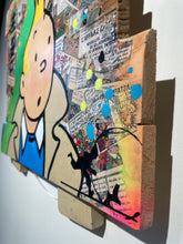 Load image into Gallery viewer, Tableau Pop Art TINTIN  sur bois de palette signé Vincent STREIFF®