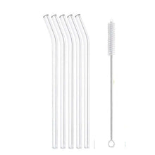 Load image into Gallery viewer, Paille en verre borosilicate courbées lot de 5 | Novela Global |