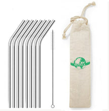 Load image into Gallery viewer, Paille en inox lot de 8 avec pochon offert | Novela-Global.fr
