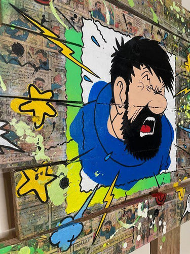 Tableau Pop Art Capitaine Haddock - Novela