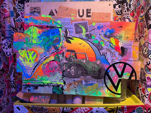 Tableau Pop Art VW, Combi, Buggy - Novela