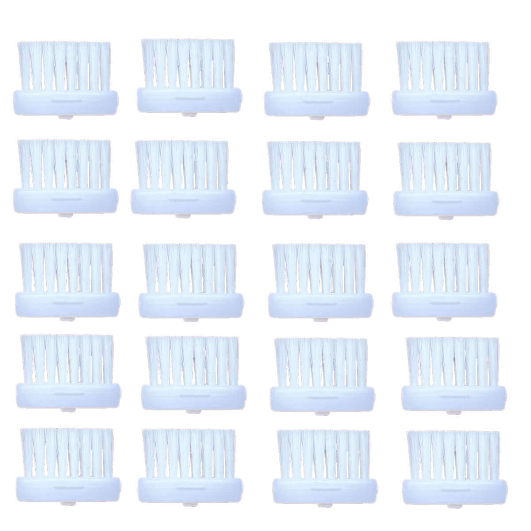 Recharges de brosse à dents enfant, 20 unités, à poils doux, pour l'émail des dents de lait, dans un sac en Kraft écologiquement responsable.