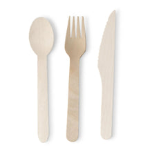 Carica l'immagine nel visualizzatore di Gallery, Fourchette en bois 16 cm, revêtement bio (carton de 1000 pièces)
