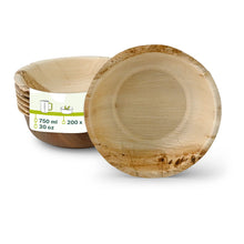 Carica l'immagine nel visualizzatore di Gallery, Bol en feuille de palmier 750 ml (carton de 200 pièces)