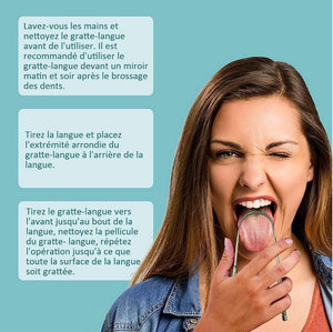 Gratte langue inox très efficace contre la mauvaise haleine | Novela