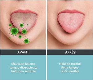 Gratte langue inox très efficace contre la mauvaise haleine | Novela