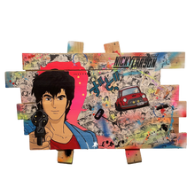 Carica l&#39;immagine nel visualizzatore di Gallery, Tableau Pop Art Nicky Larson City Hunter sur bois de palette signé Vincent STREIFF®