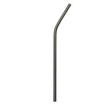 Carica l&#39;immagine nel visualizzatore di Gallery, Paille inox courbée de 215x6mm, acier inoxydable 304, lavable et réutilisable, poids 9g, idéale pour professionnels.