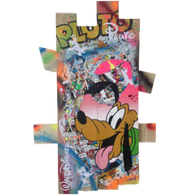 Carica l&#39;immagine nel visualizzatore di Gallery, Tableau Pop Art Pluto sur bois de palette signé Vincent STREIFF®