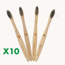 Charger l&#39;image dans la galerie, Brosses à dents Jungle en bambou naturel poils souples | Novela
