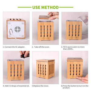 Diffuseur huile essentielle en bambou naturel | Novela-Global.com