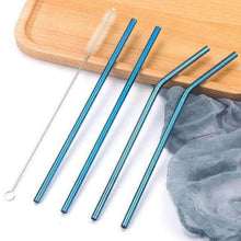 Charger l&#39;image dans la galerie, Paille inox droite ou courbée multi-couleurs | Novela-Global.com
