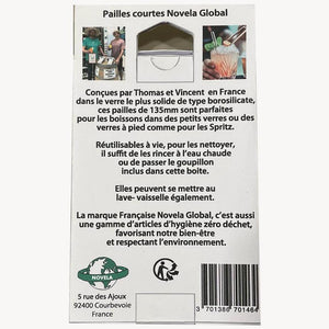 Paille mini en verre borosilicate 100% made in France | Novela