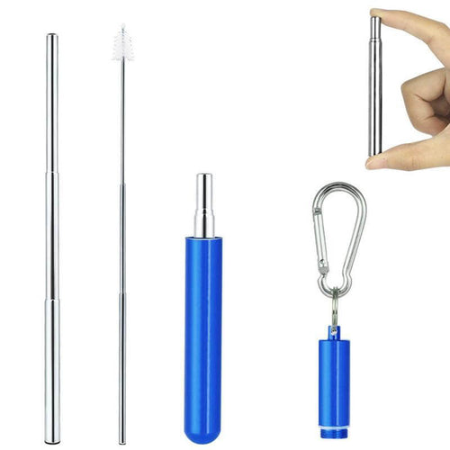 Paille télescopique en inox | Novela-Global.com