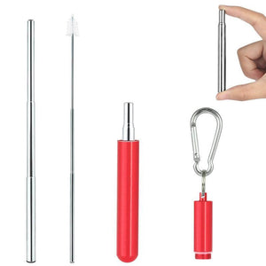 Paille télescopique en inox | Novela-Global.com