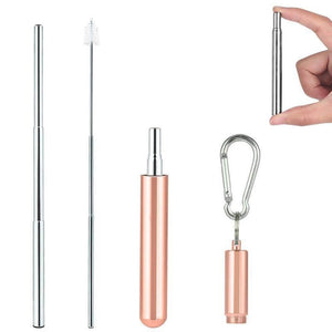 Paille télescopique en inox | Novela-Global.com