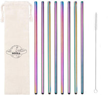 Carica l&#39;immagine nel visualizzatore di Gallery, Pailles droites en inox couleur arc-en-ciel | Novela-Global.com